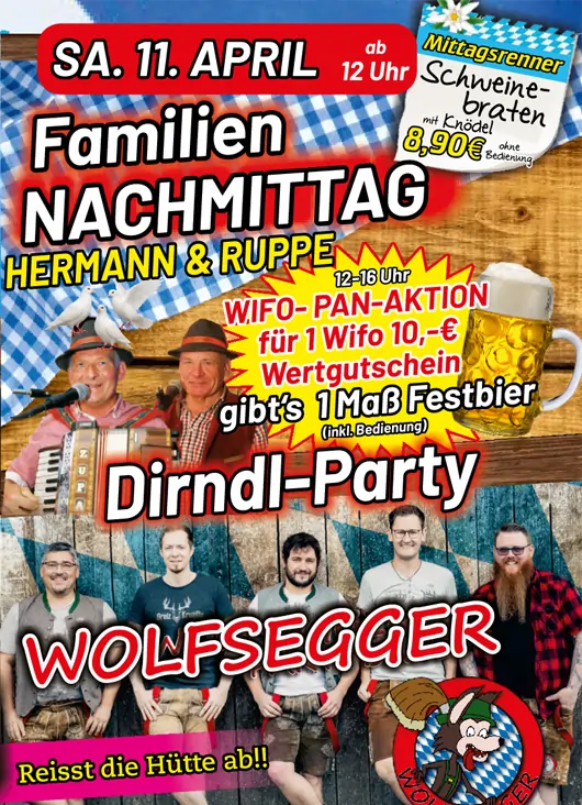 Rottaler Volksfest Programm - Samstag 11.04.2026