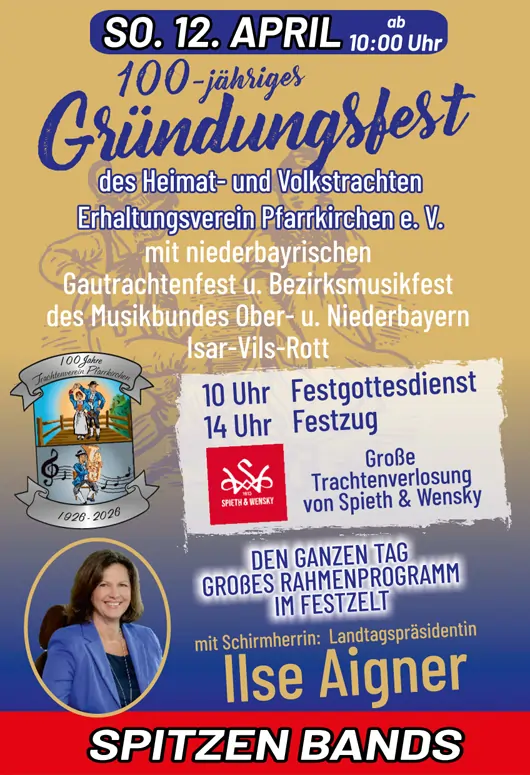 Rottaler Volksfest Programm - Sonntag 12.04.2026